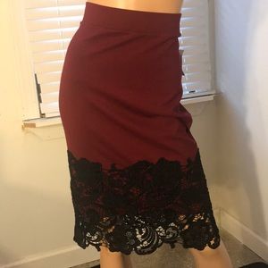 Laced bottom skirt by Olivia Blu; NWT; Size-LG